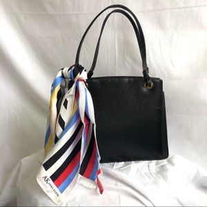 Anne Klein 100% Silk Striped Neck Scarf